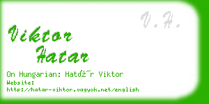 viktor hatar business card